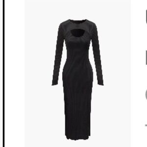 Micas Elegant Black Long Sleeve Dress Size Medium